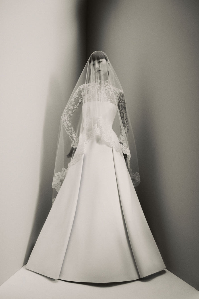 emilia wickstead Francesca Bridal Dress in Ivory Silk Mikado