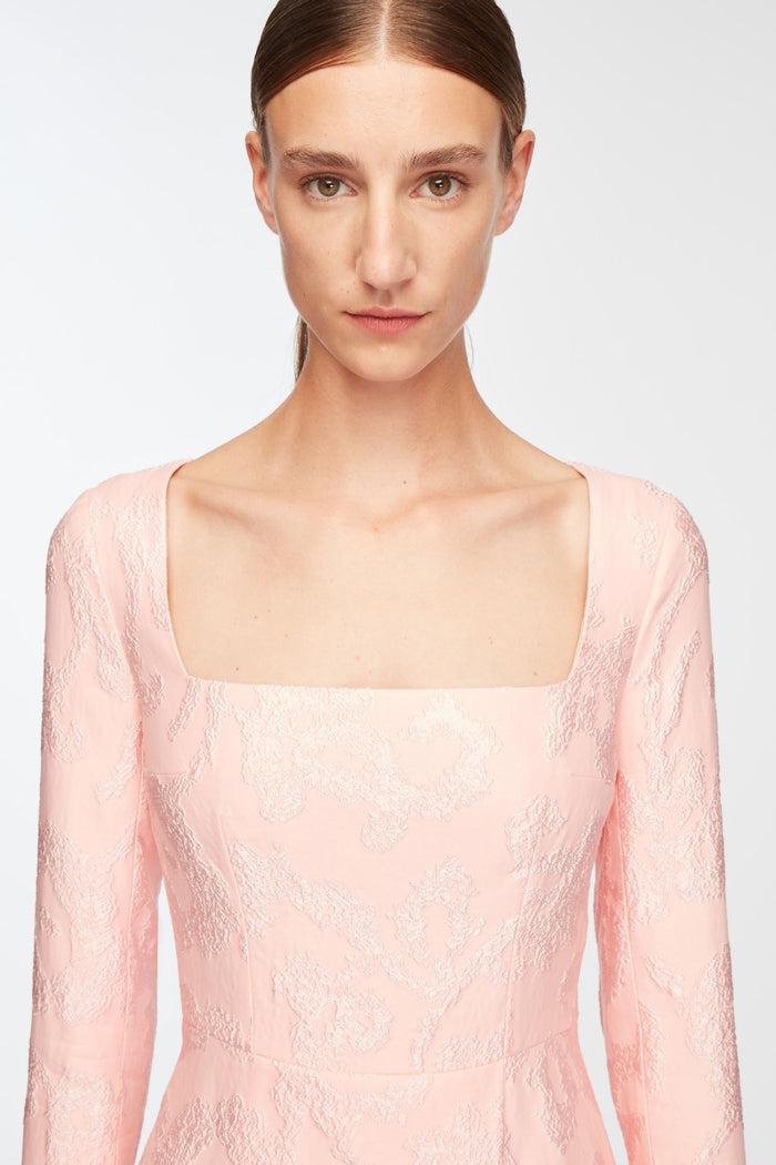 Emilia Wickstead Glenda Dress In Ballet Pink Boucle