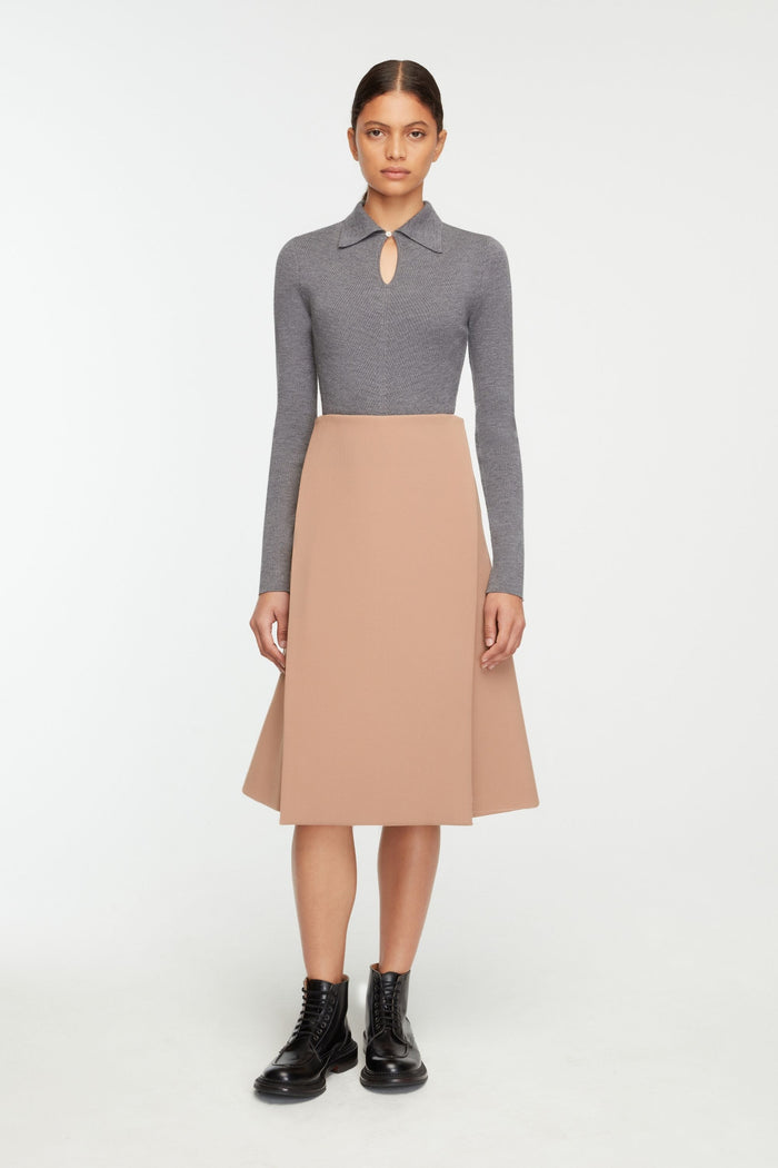 emilia wickstead Ifsa Skirt In Camel Birdseye Suiting