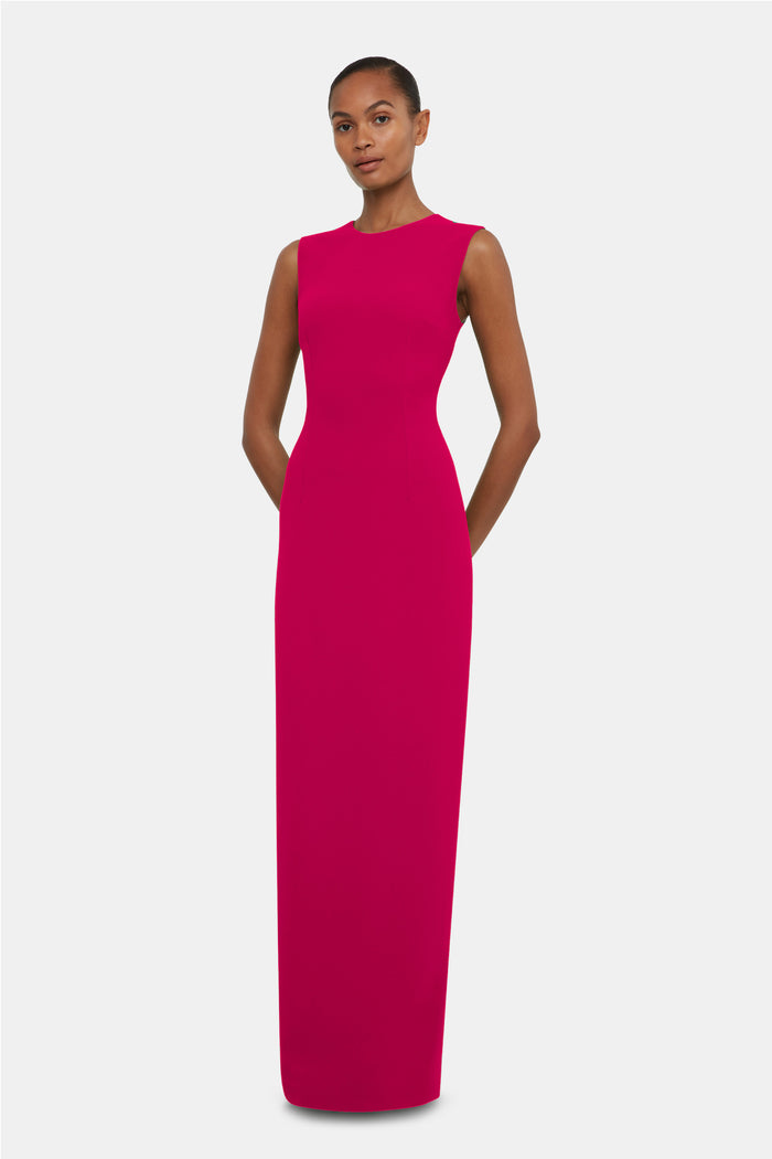 emilia wickstead Jacque Bridesmaid Dress In Pink Single Crepe