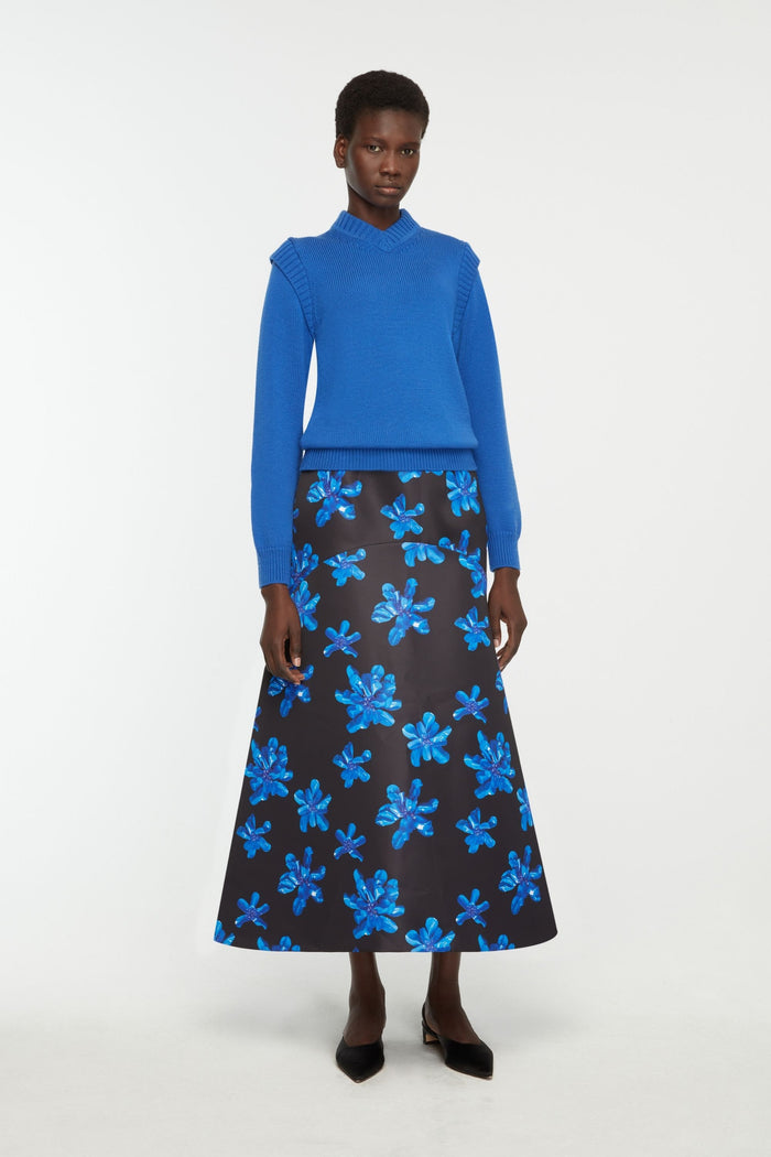 Emilia Wickstead Kit Knit In Cobalt Blue Merino Wool