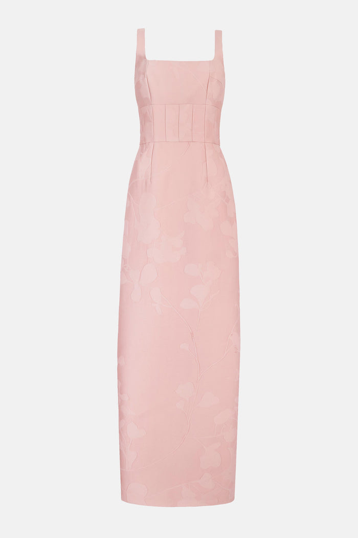 emilia wickstead Martel Dress In Pink Embossed Cloque Dresses