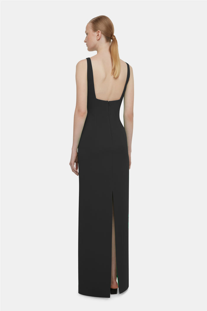 Emilia Wickstead Micheline Bridesmaid Dress In Black Single Crepe