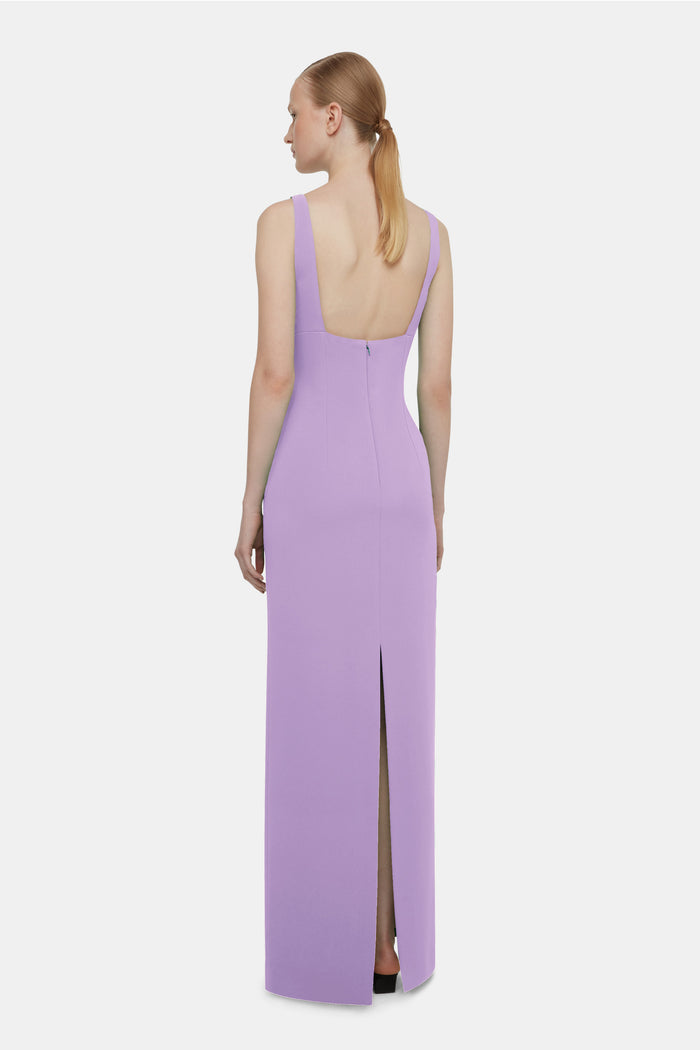 Emilia Wickstead Micheline Bridesmaid Dress In Lilac Single Crepe