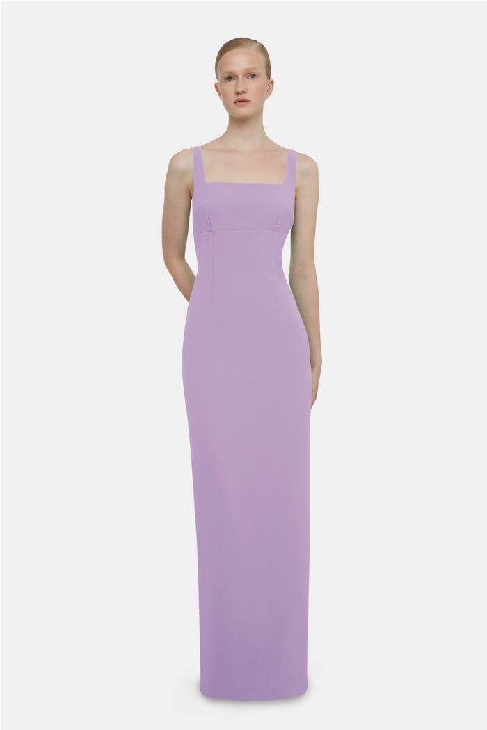 emilia wickstead Micheline Bridesmaid Dress In Lilac Single Crepe
