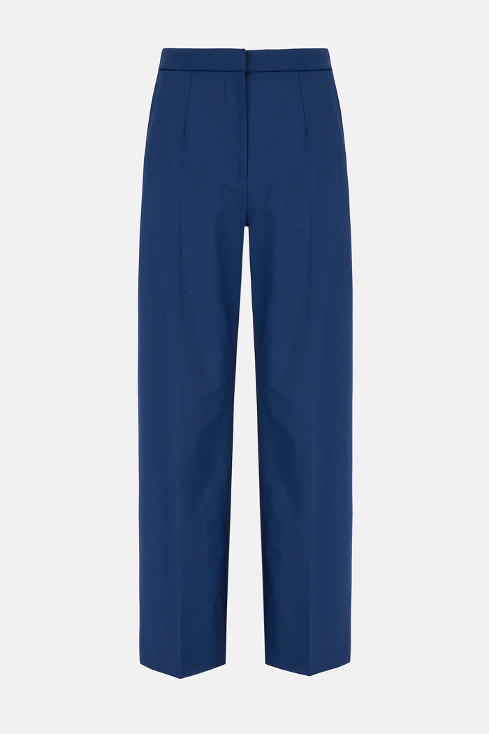 emilia wickstead Miggy Trousers In Navy Summer Wool