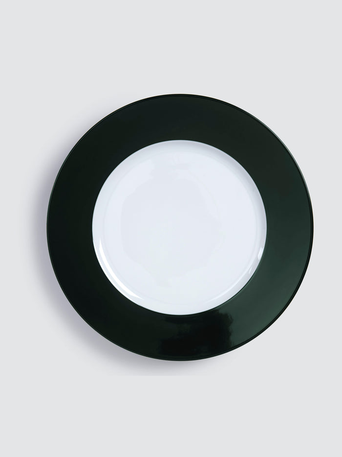 emilia wickstead Naples Dinner Plate with Green Solid Border Homeware