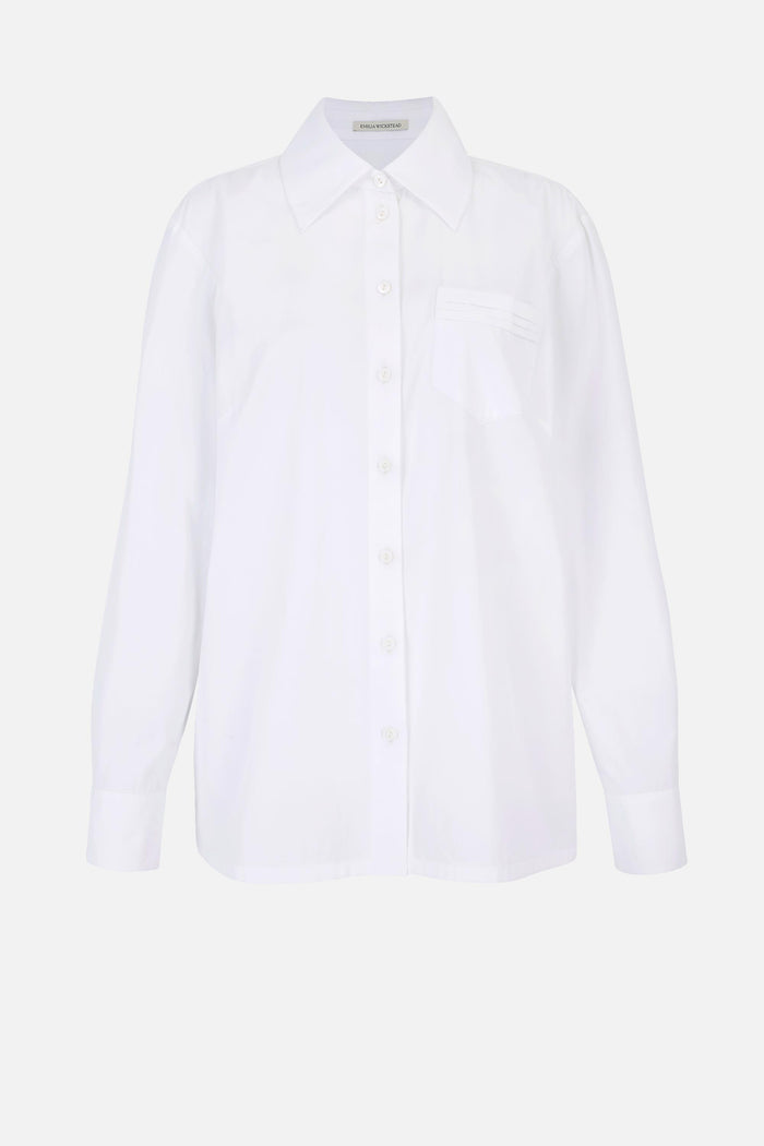 emilia wickstead Philomene Top In White Cotton Shirts u0026 Tops