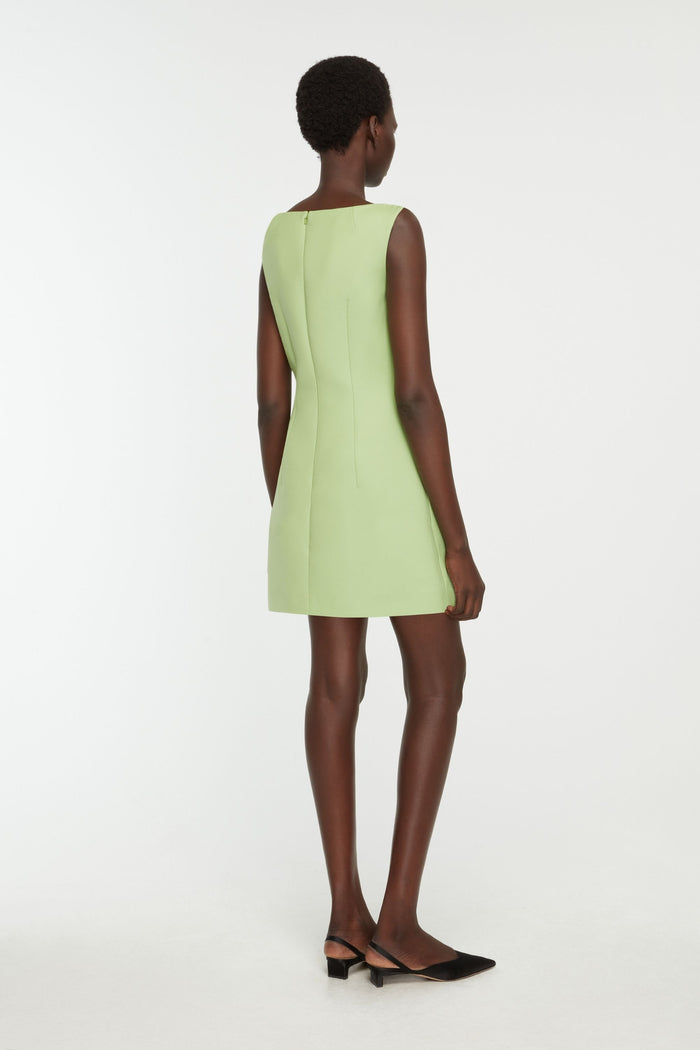 Emilia Wickstead Rifer Dress In Pistachio Green Charmelaine Cady