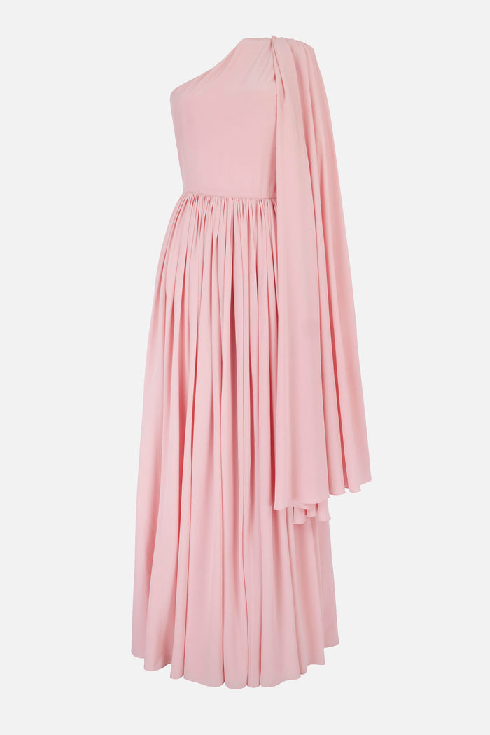 emilia wickstead Rocco Dress In Soft Pink Silk Crepe De Chine