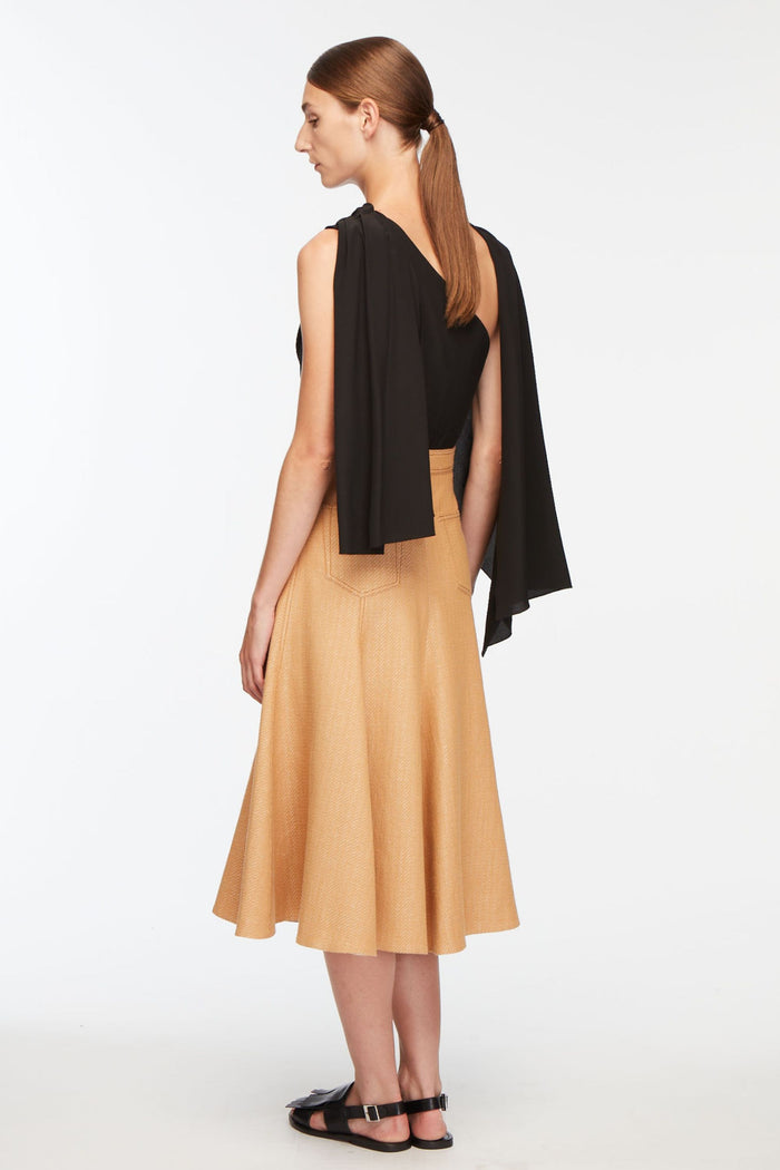 Emilia Wickstead Rosie Top In Black Silk Crepe De Chine
