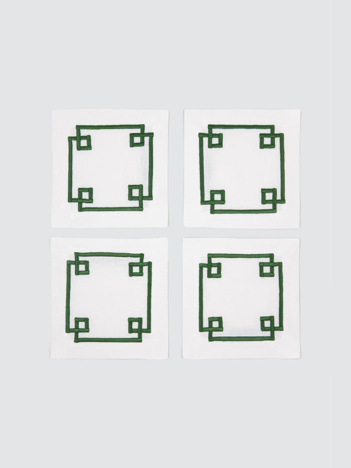 emilia wickstead Set Of 4 Signature Cocktail Napkins Homeware