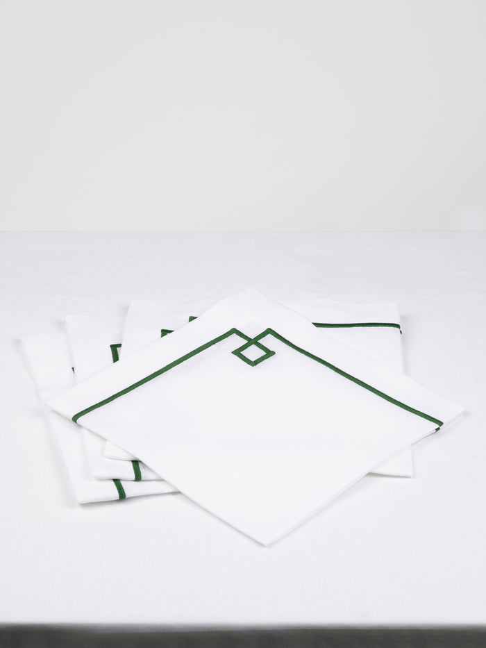 Emilia Wickstead Set Of 4 Signature Embroidered Napkins Homeware