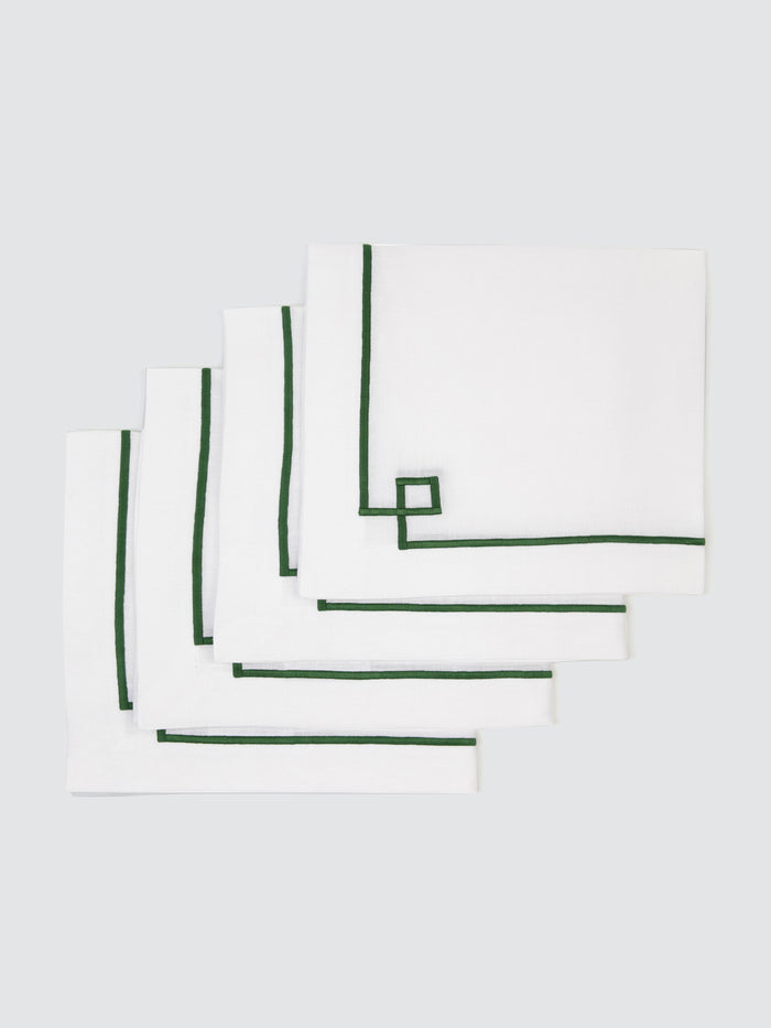 emilia wickstead Set Of 4 Signature Embroidered Napkins Homeware