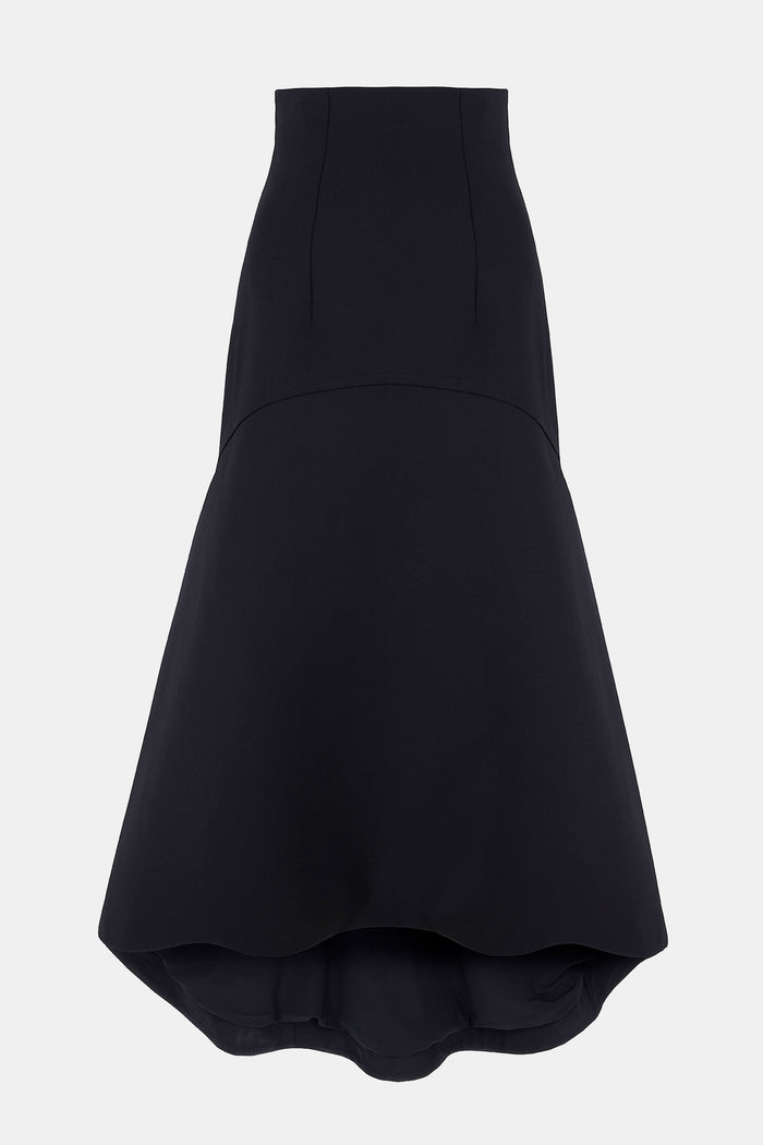 emilia wickstead Synan Skirt In Black Birdseye Suiting
