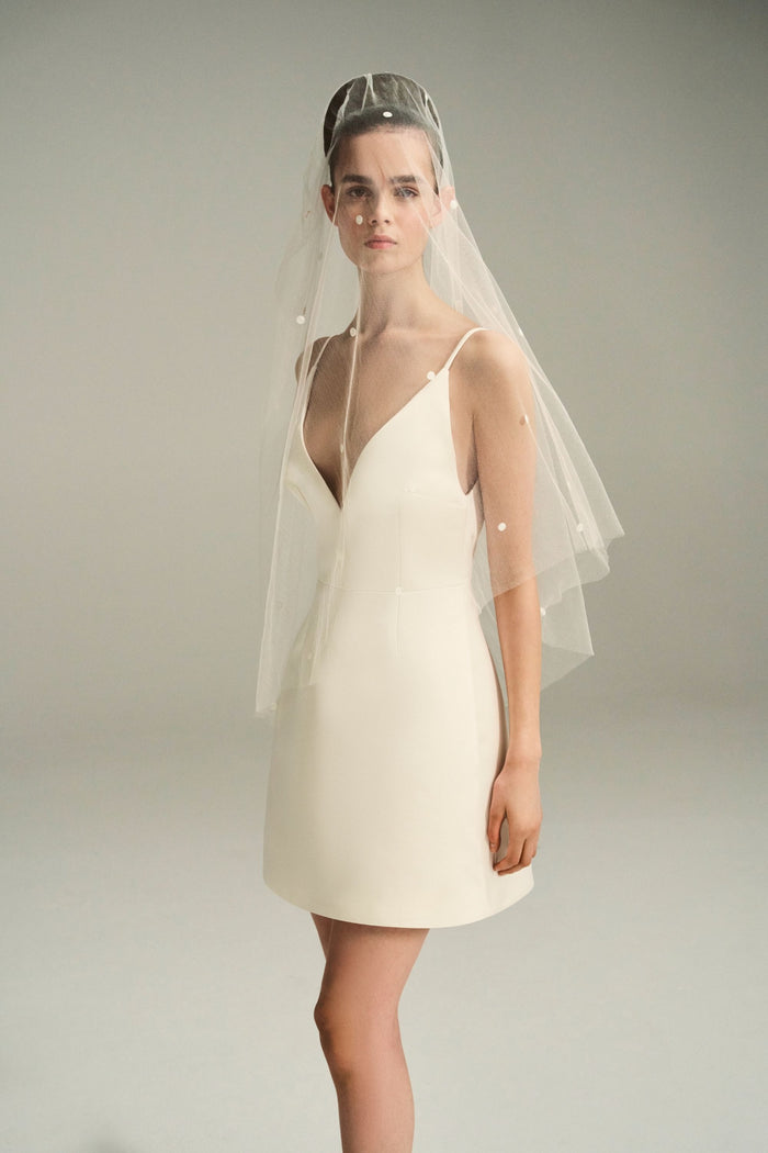 emilia wickstead Vero Dress In Ivory Italian Duchesse Satin