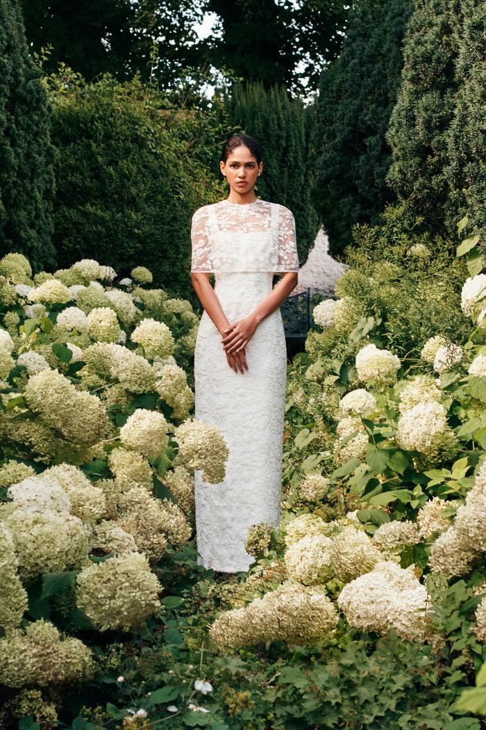 Emilia Wickstead Viva Bridal Dress In Ivory Embroidered Lace Wedding Dress