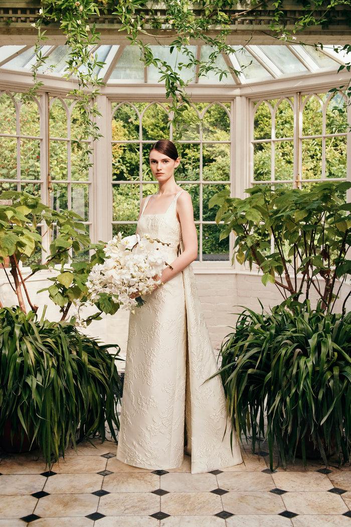 emilia wickstead Viva Bridal Dress in Rose Jacquard Wedding Dress