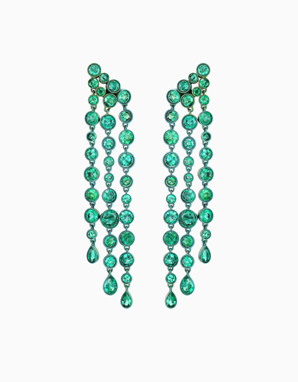 emily p. wheeler Emerald Fringe Earring (One-of-a-Kind) Earrings