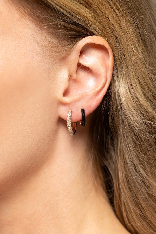 Emily P. Wheeler Baby Duo Hoop - Diamond Earrings