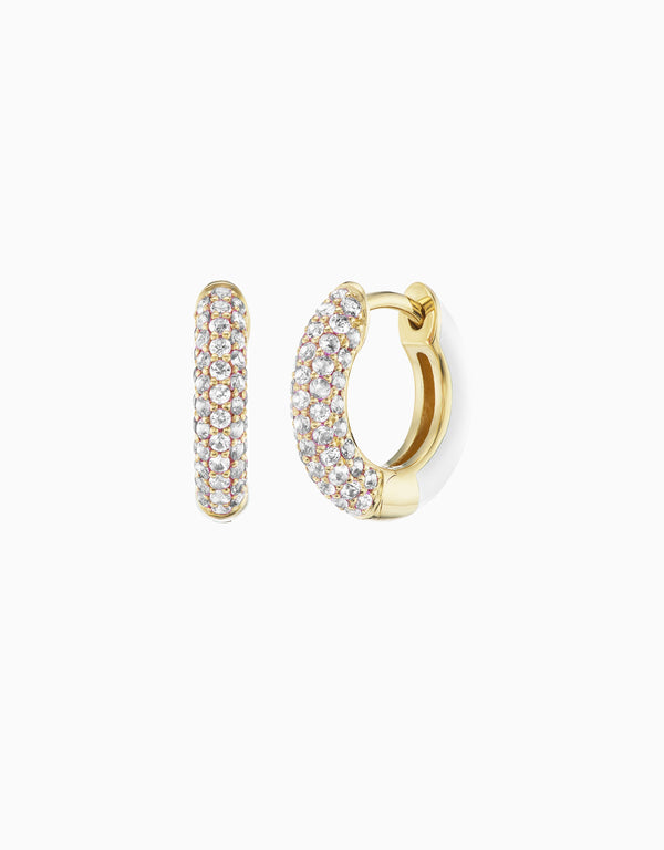 emily p. wheeler Baby Duo Hoop - Diamond Earrings