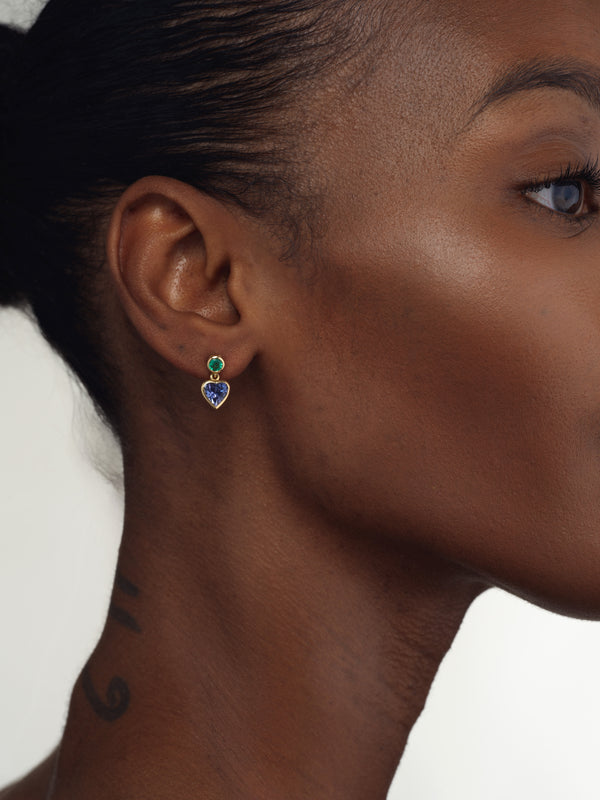 Emily P. Wheeler Blue Heart Earring Earrings