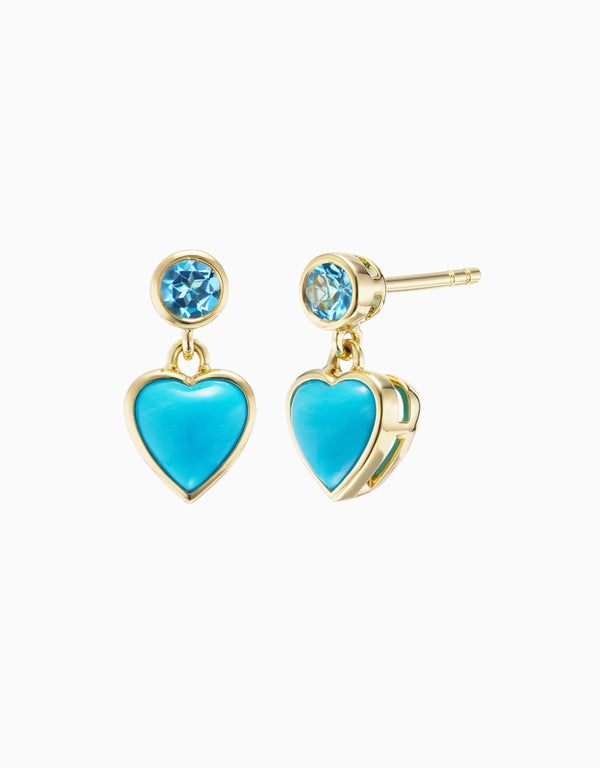 emily p. wheeler Blue Heart Earring Earrings