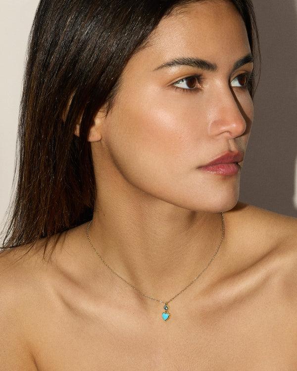 Emily P. Wheeler Blue Heart Necklace Necklace