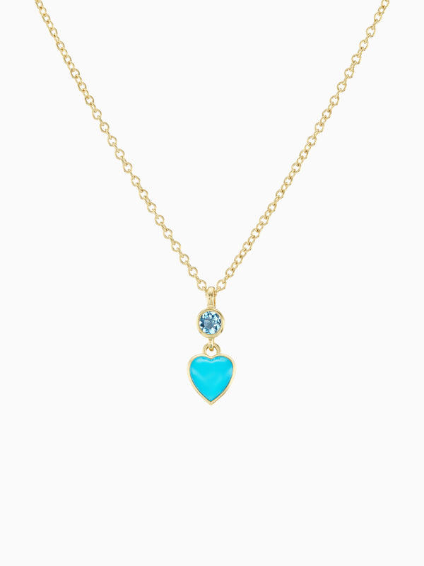 emily p. wheeler Blue Heart Necklace Necklace