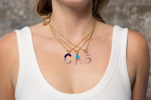 Emily P. Wheeler Bubble Letter Necklace