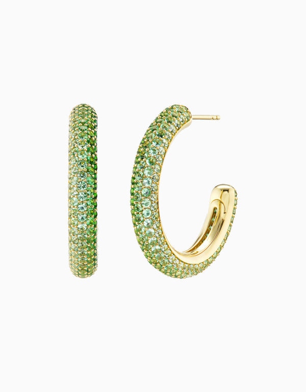 emily p. wheeler Earth Puffy Hoop Earrings