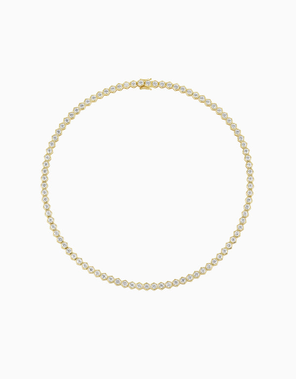 emily p. wheeler Hexagon Tennis Necklace Necklace