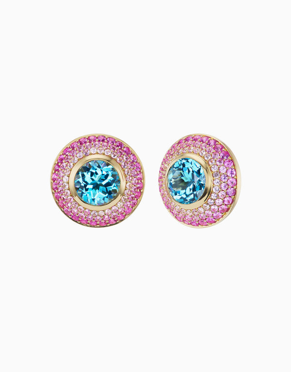emily p. wheeler Ombre Button Stud Earrings
