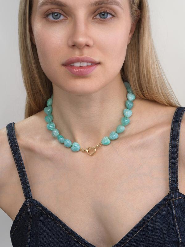 Emily P. Wheeler Oversized Heart Beads Necklace