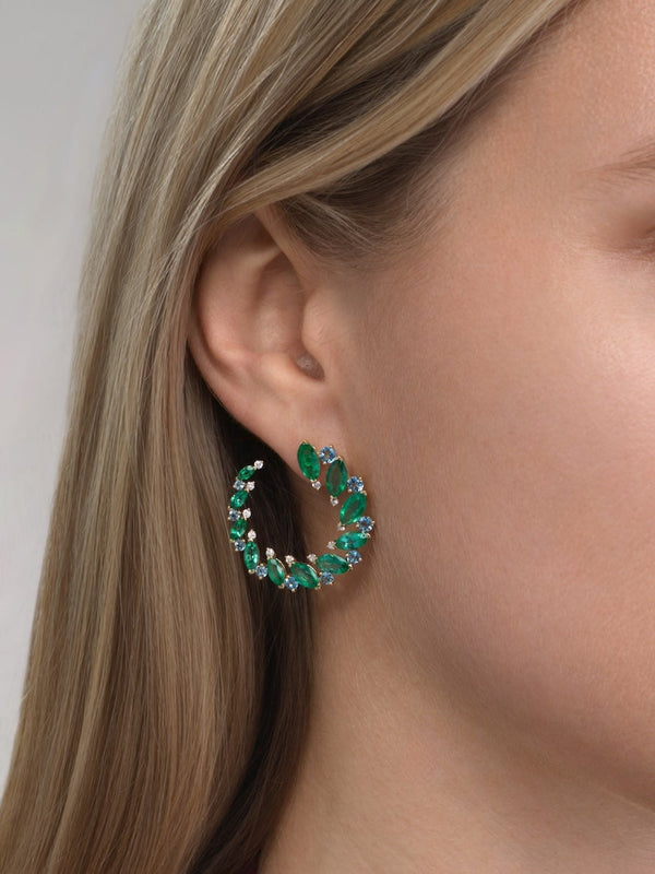 Emily P. Wheeler Pollack Bypass Hoop Earrings