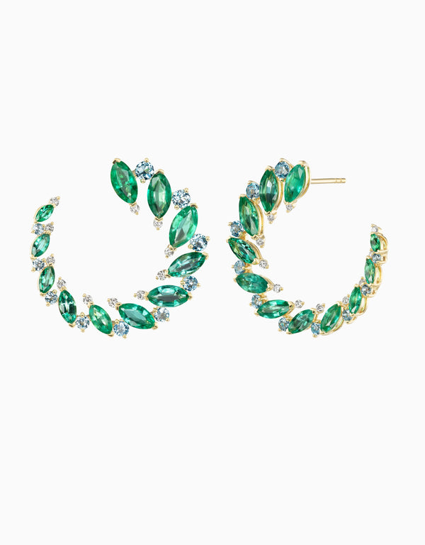 emily p. wheeler Pollack Bypass Hoop Earrings
