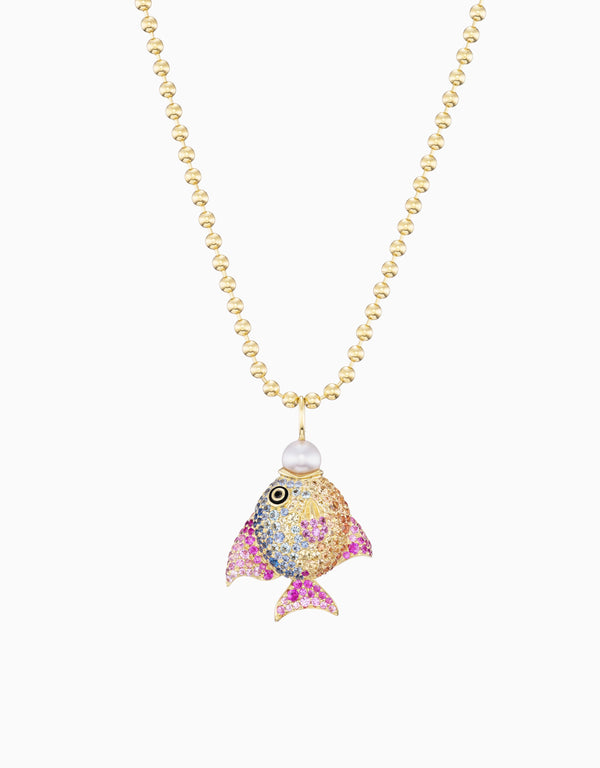 emily p. wheeler Rainbow Fish Necklace Necklace