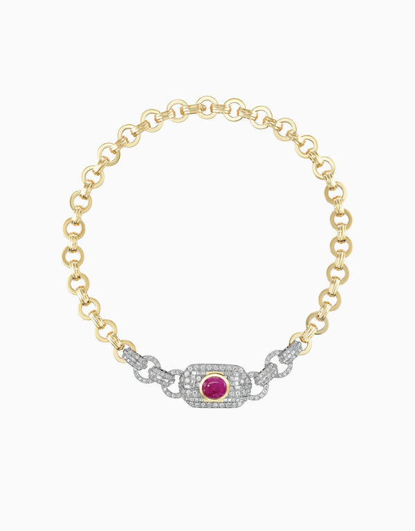 emily p. wheeler Ruby Belt Necklace (One-of-a-Kind Re-Worked Vintage) Necklace