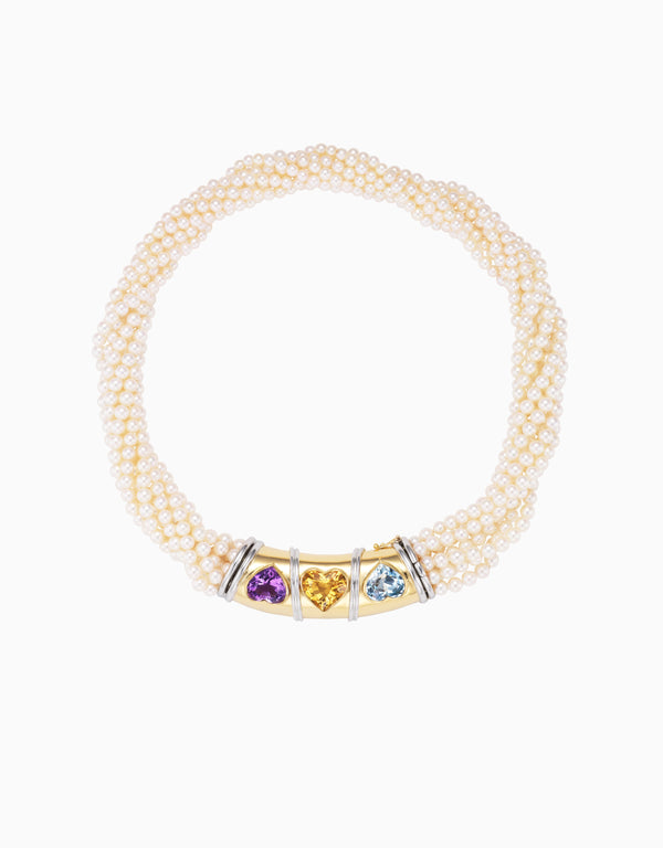 emily p. wheeler Three Heart Necklace (One-of-a-Kind Re-Worked Vintage) Necklace