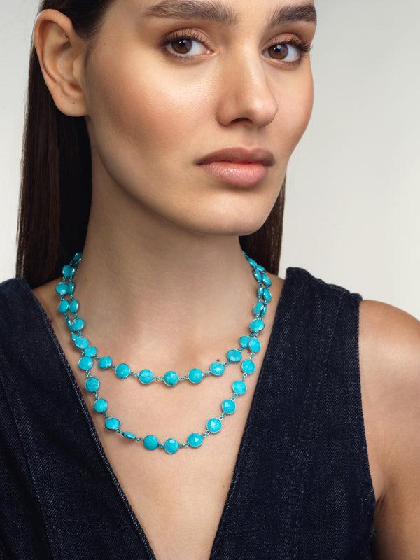 Emily P. Wheeler Turquoise Wrap Necklace (One-of-a-Kind Re-Worked Vintage) Necklace