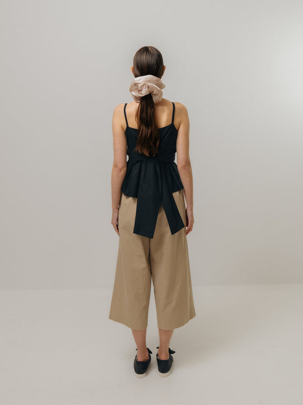 Emin Paul Beige Cotton Culottes