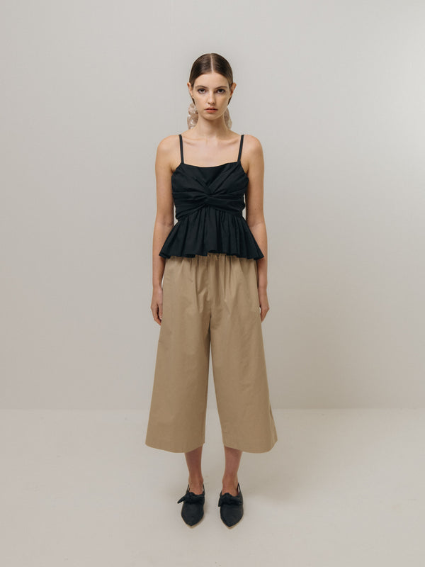 emin paul Beige Cotton Culottes