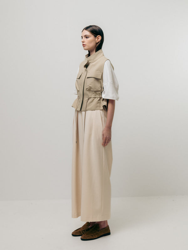 Emin Paul Beige Utility Vest