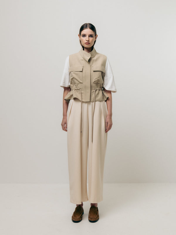 emin paul Beige Utility Vest