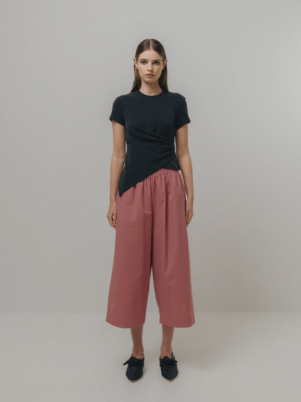 emin paul Black Asymmetric Tee