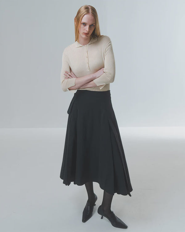 emin paul Black Cargo Pocket Skirt