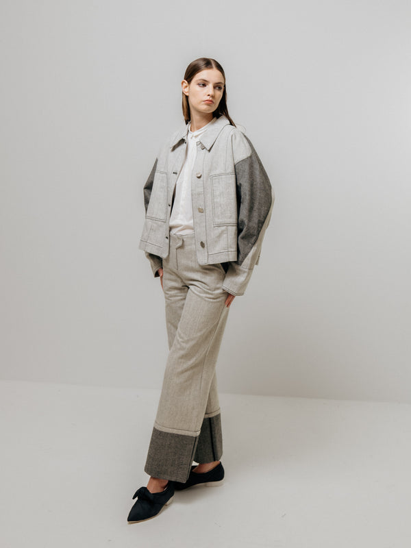 Emin Paul Black Contrast Denim Jacket