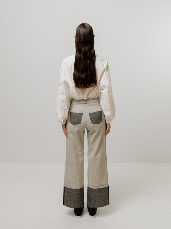 Emin Paul Black Contrast Denim Jeans