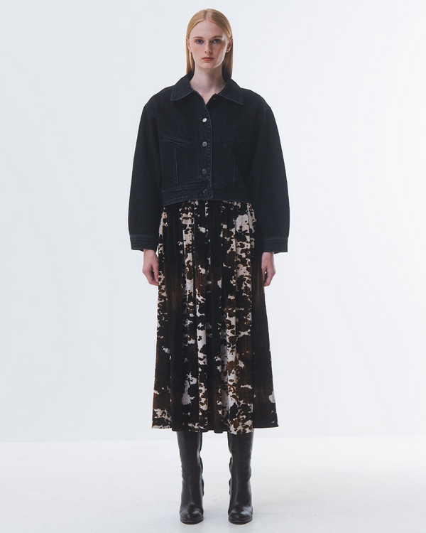 Emin Paul Black Cropped Denim Jacket