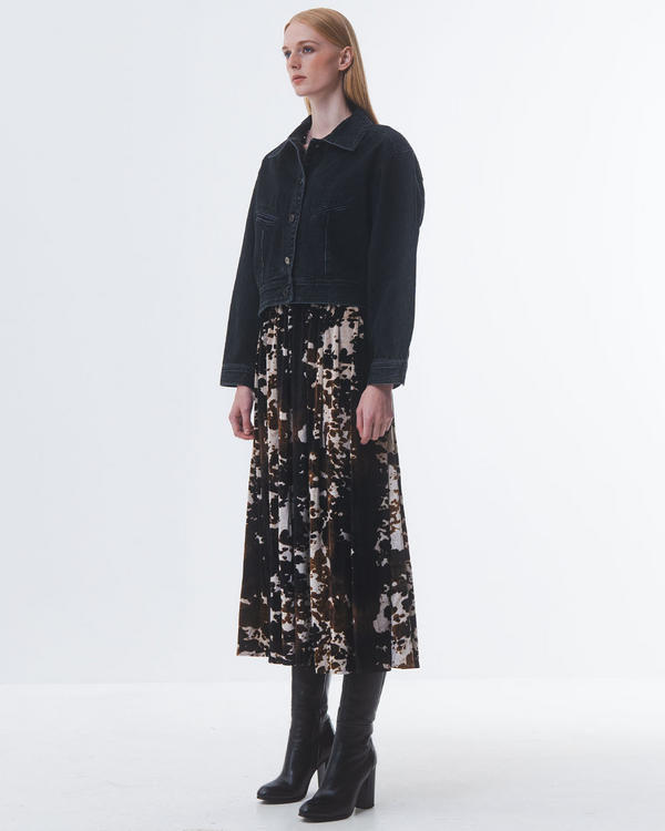 Emin Paul Black Cropped Denim Jacket